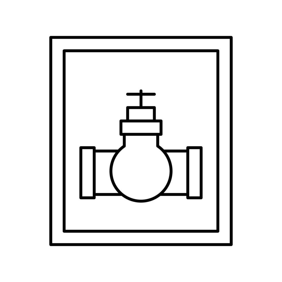 illustrazione vettoriale dell'icona della linea del segno di trasporto del gas