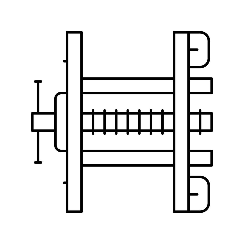 falegname vice linea icona vettore illustrazione