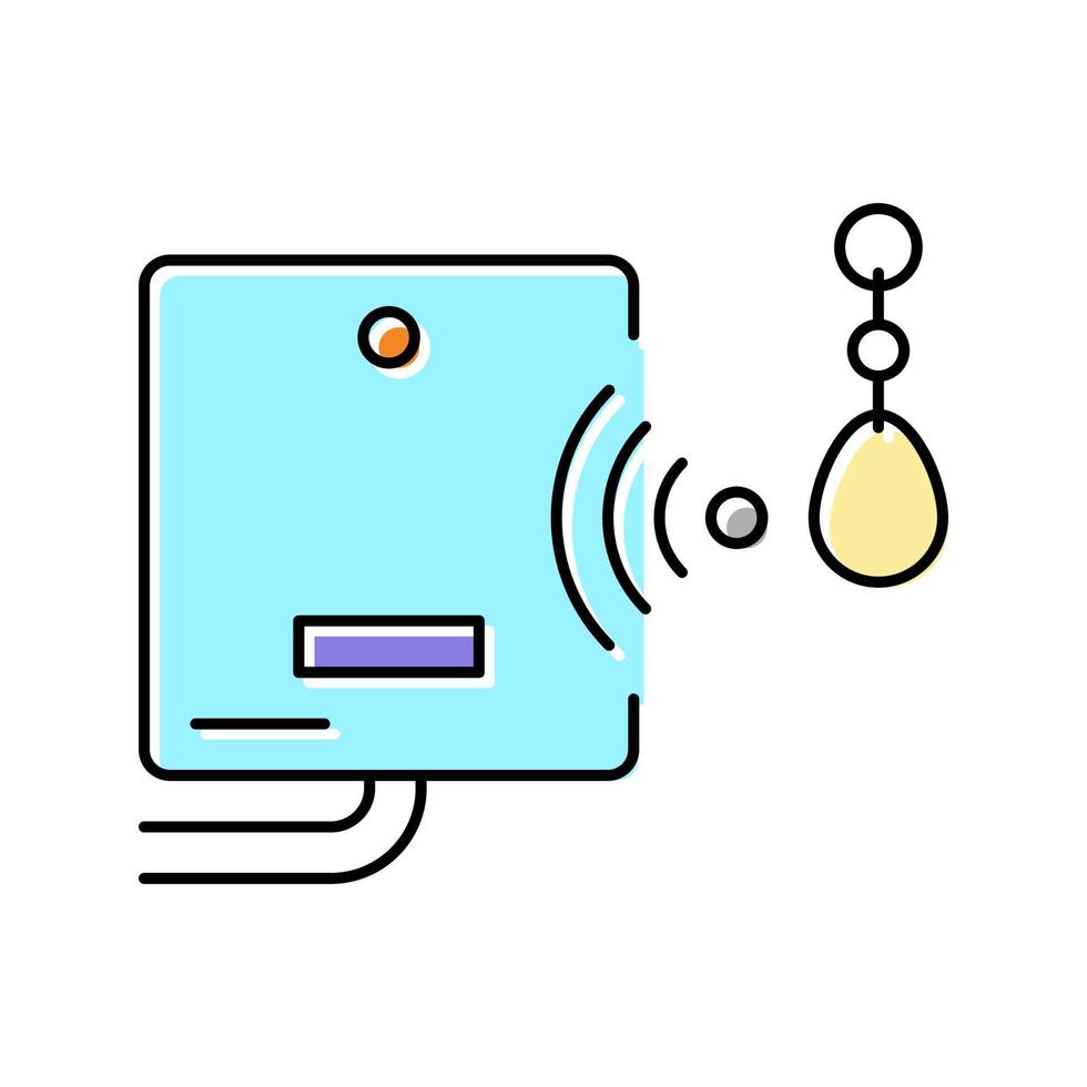 mini gingillo con illustrazione vettoriale dell'icona del colore del chip rfid