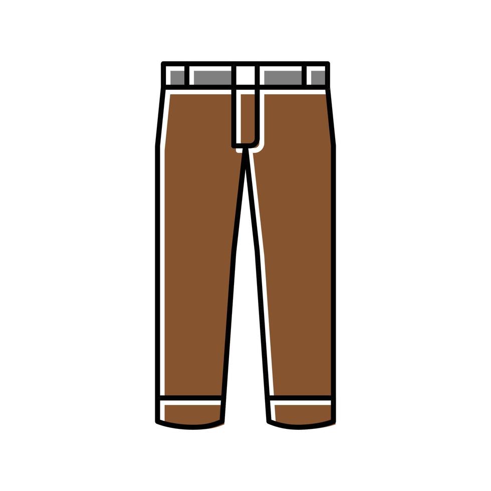 illustrazione vettoriale dell'icona del colore dell'indumento dei pantaloni