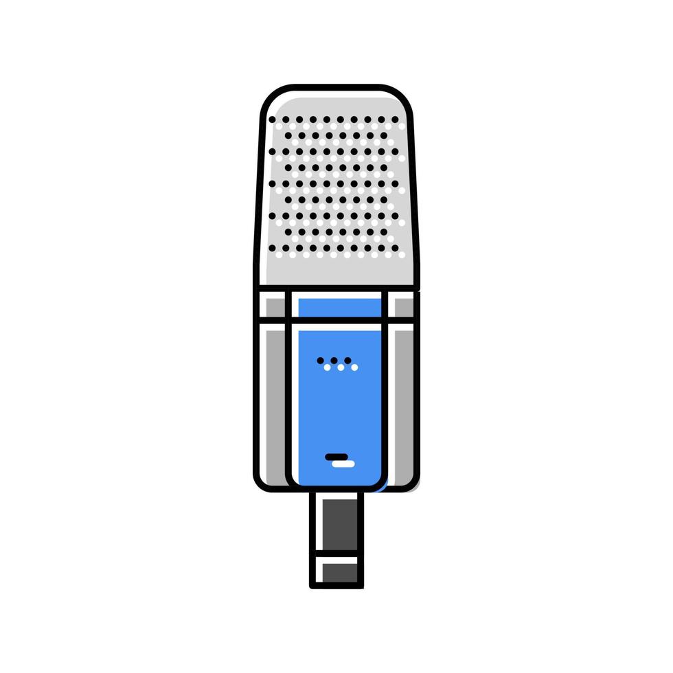 Radio mic microfono colore icona vettore illustrazione