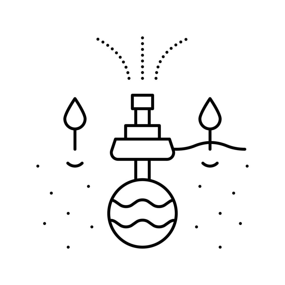 sistema di irrigazione dall'icona della linea di scarico illustrazione vettoriale