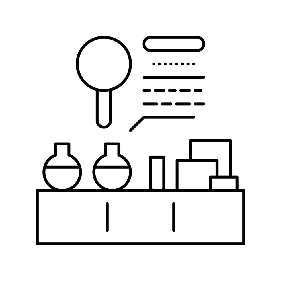 interno laboratorio linea icona vettore illustrazione