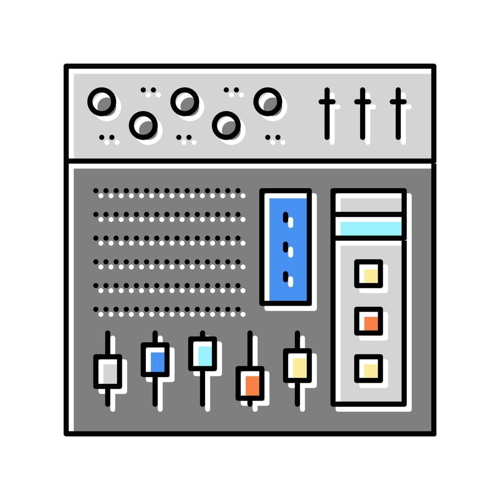 illustrazione vettoriale dell'icona del colore dell'apparecchiatura elettronica del mixer
