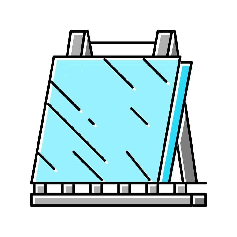 illustrazione vettoriale dell'icona del colore della produzione del vetro da imballaggio