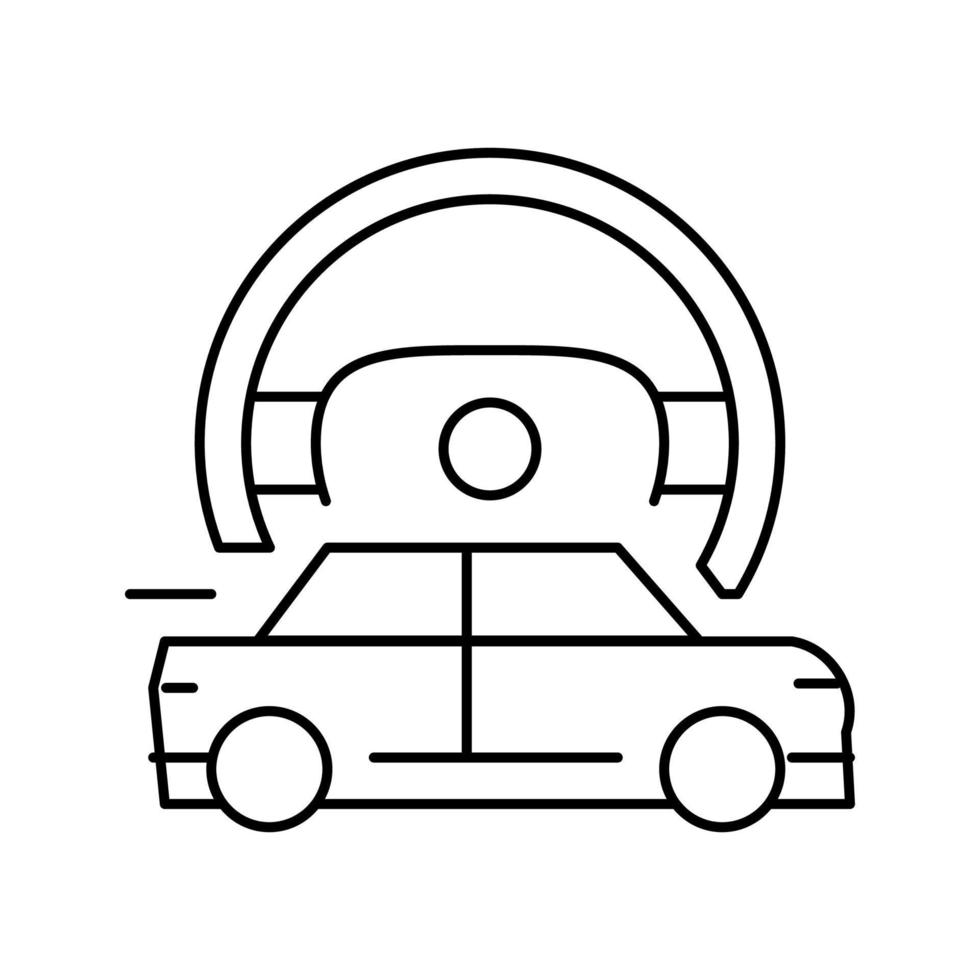 illustrazione vettoriale dell'icona della linea per il tempo libero da uomo a guida veloce