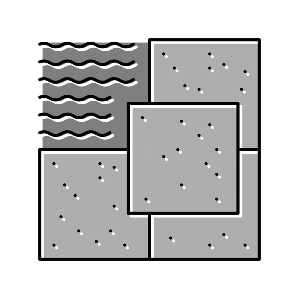 illustrazione vettoriale dell'icona del colore della pavimentazione in pietra