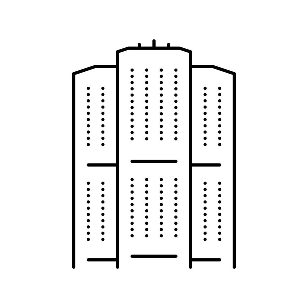 illustrazione vettoriale dell'icona della linea del condominio