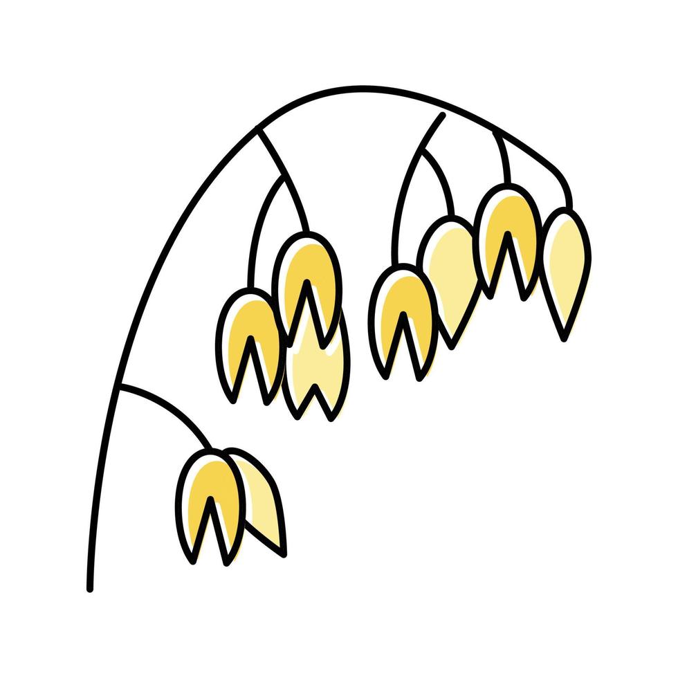 illustrazione vettoriale dell'icona del colore della farina d'avena dell'orecchio