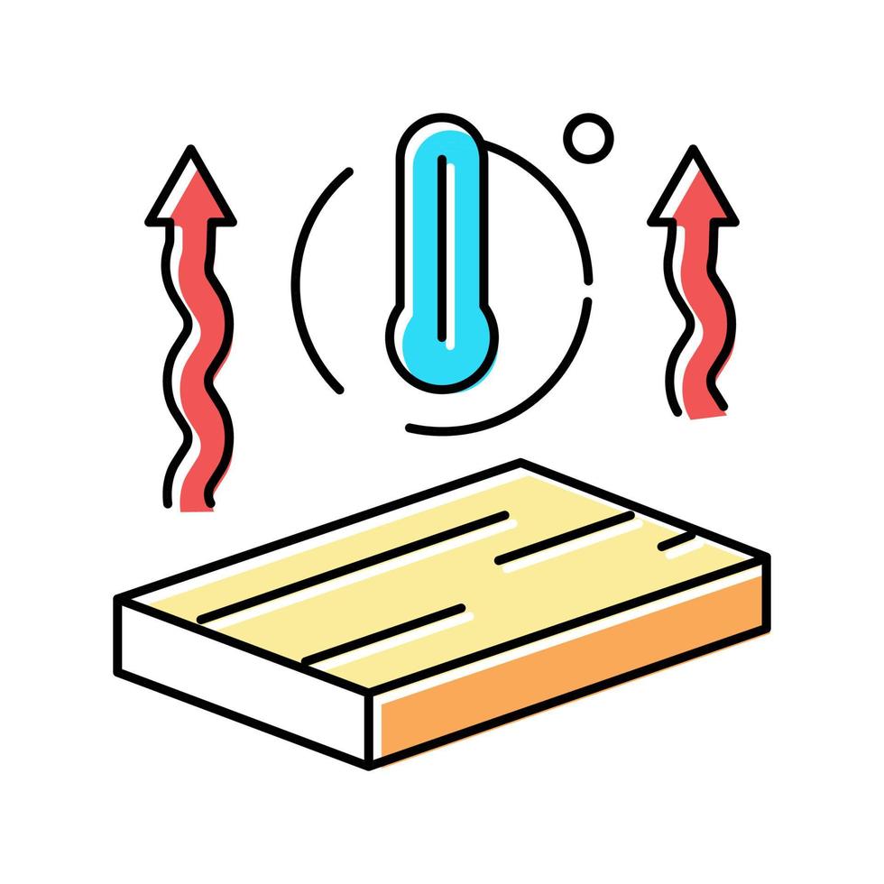 isolamento termico lana minerale icona colore illustrazione vettoriale