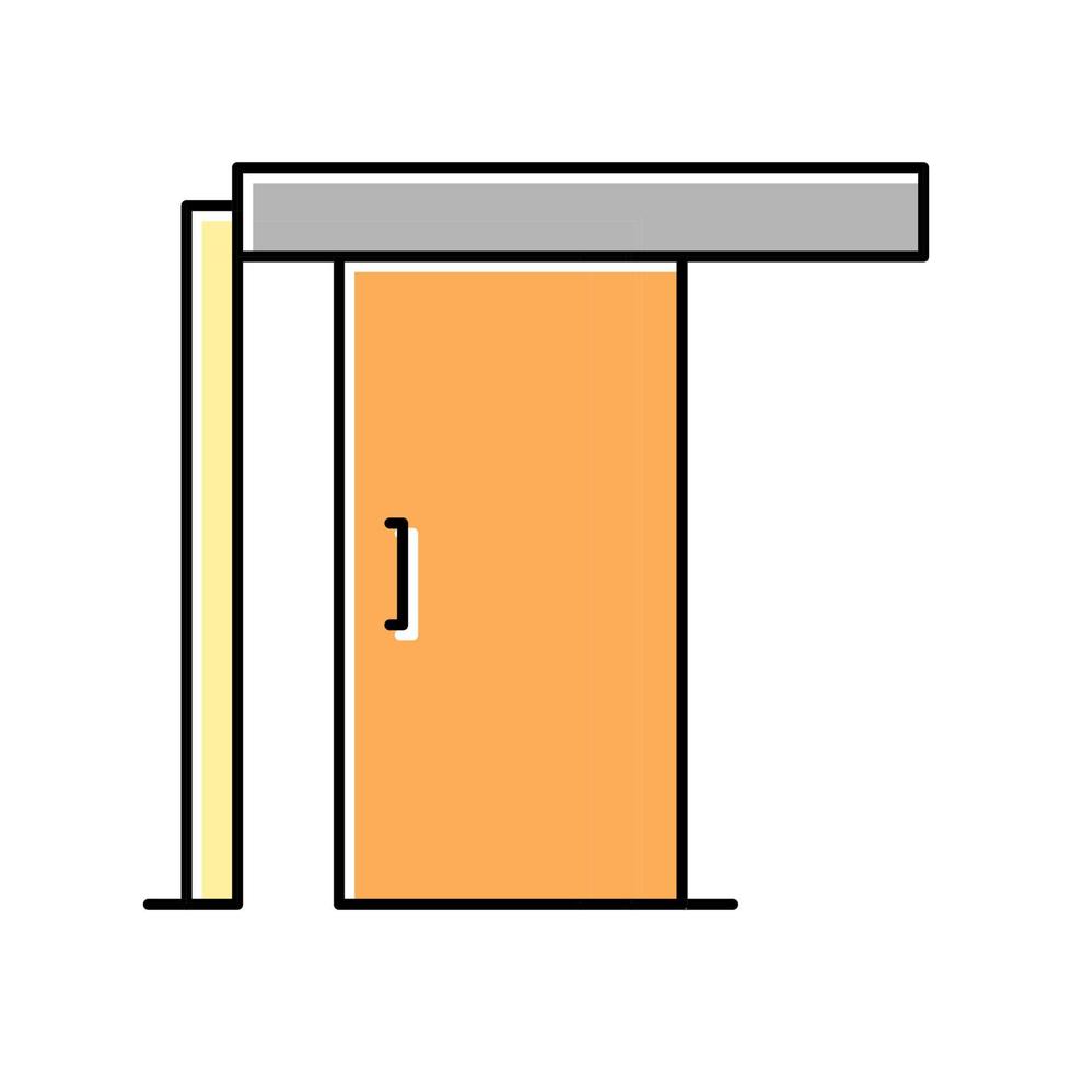 illustrazione vettoriale dell'icona del colore della porta scorrevole