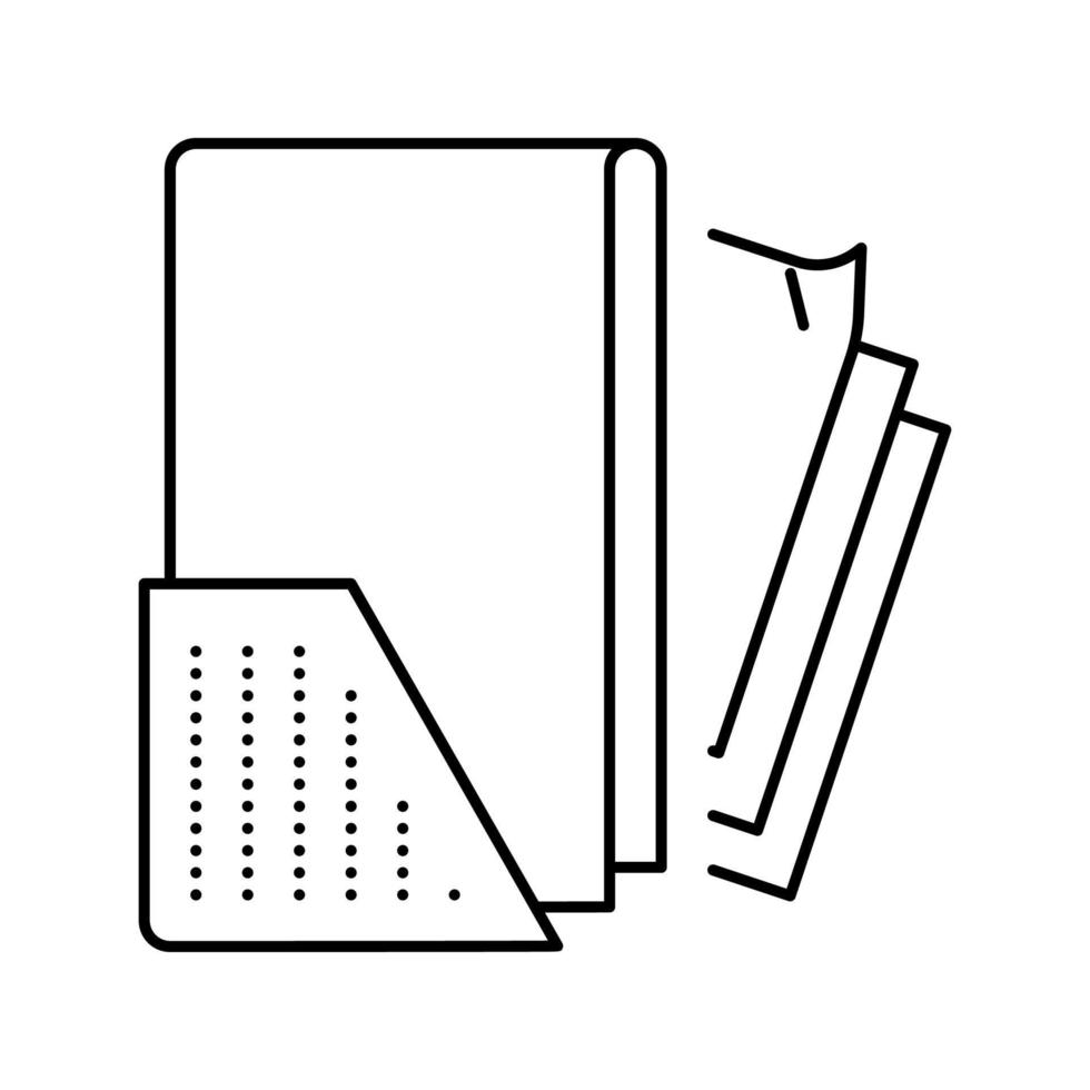 illustrazione vettoriale dell'icona della linea del materiale in pelle