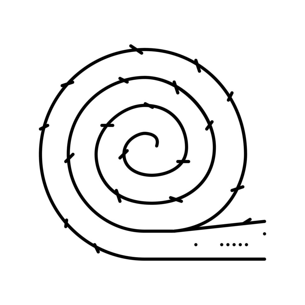 illustrazione vettoriale dell'icona della linea del rotolo del materiale da costruzione dell'isolamento