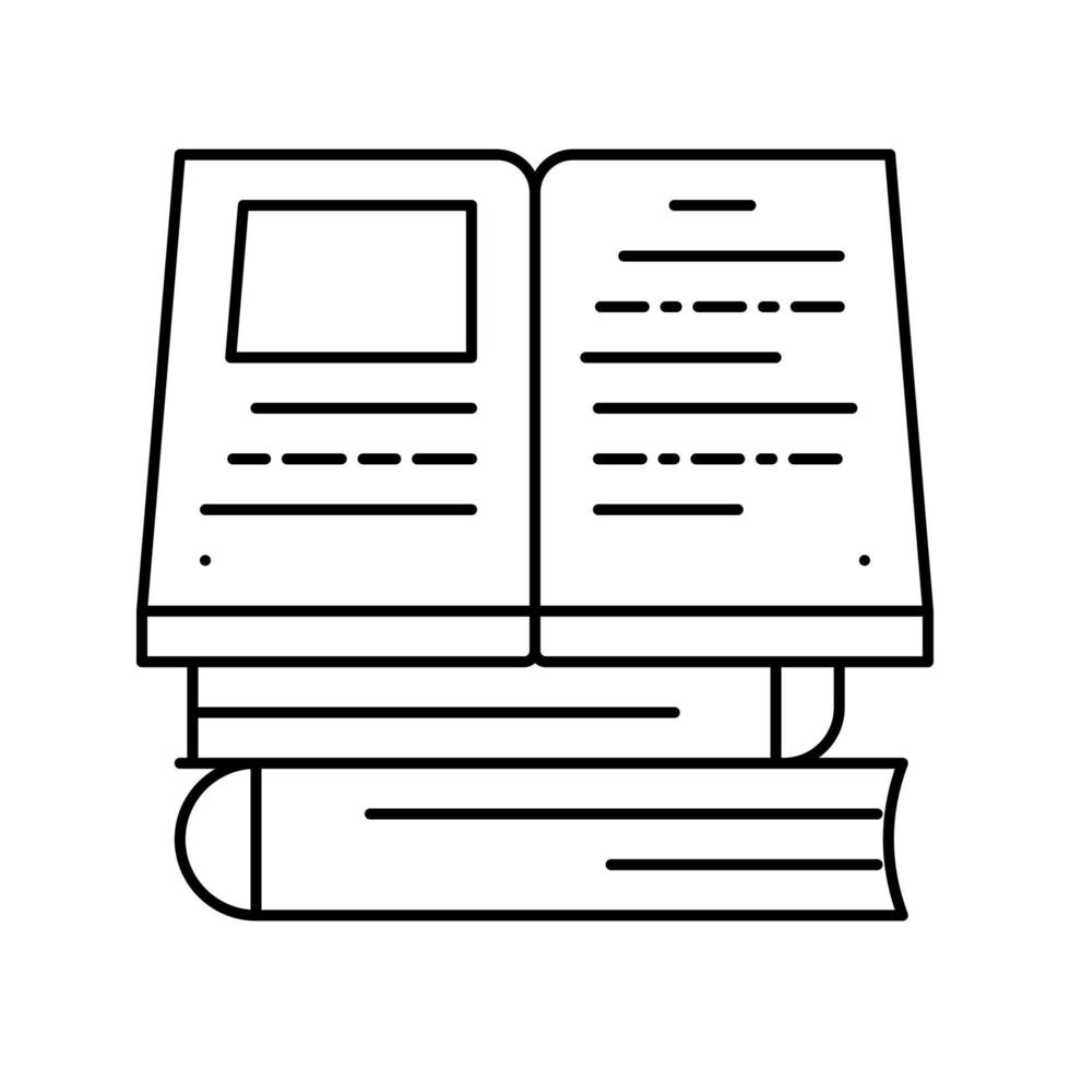lettura di libri mens leisure line icona illustrazione vettoriale
