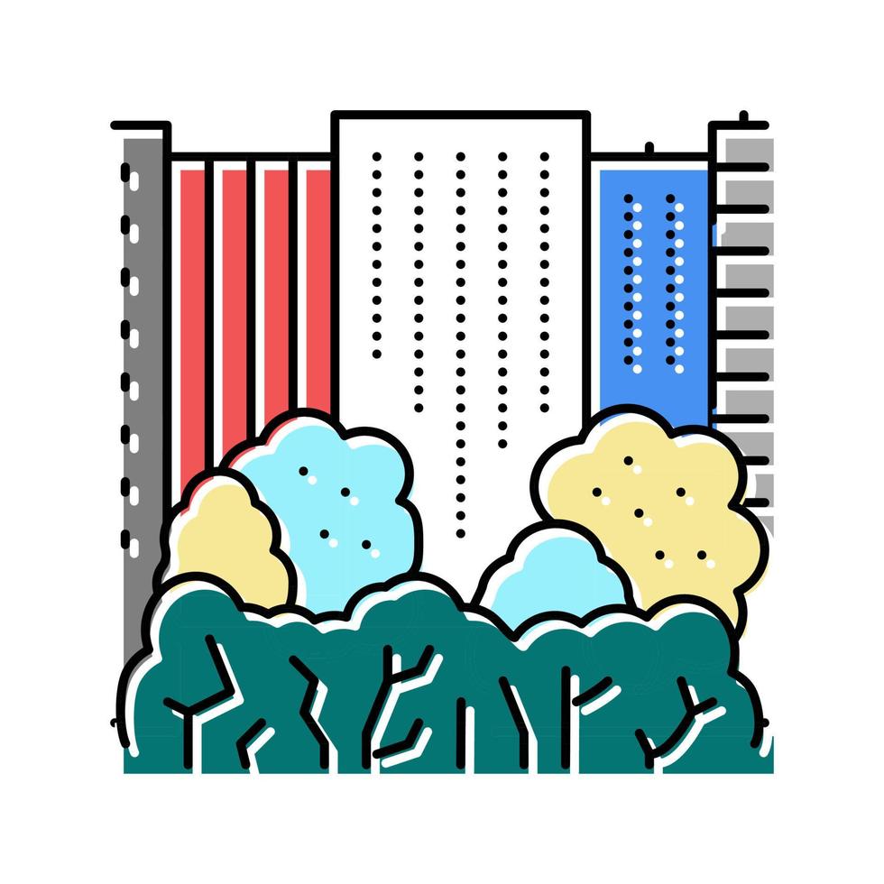 illustrazione vettoriale dell'icona a colori del parco centrale