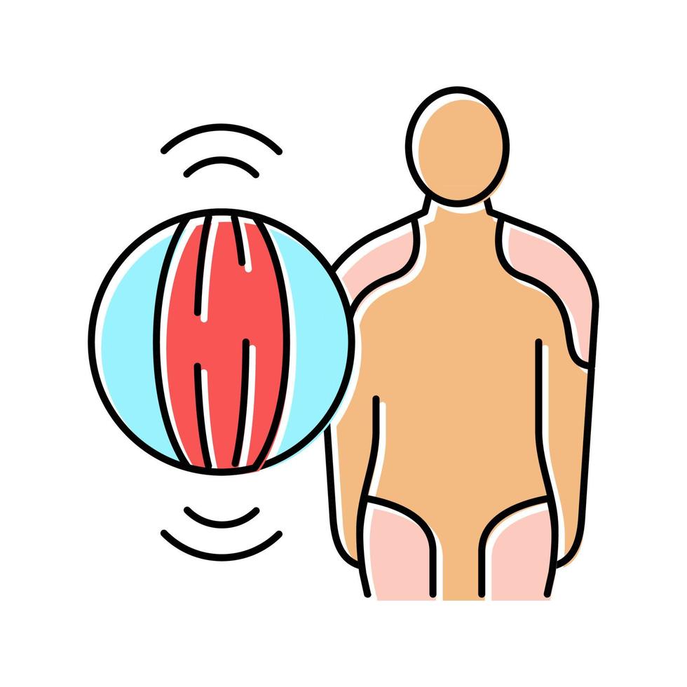 illustrazione vettoriale dell'icona del colore del problema muscolare della polimiosite