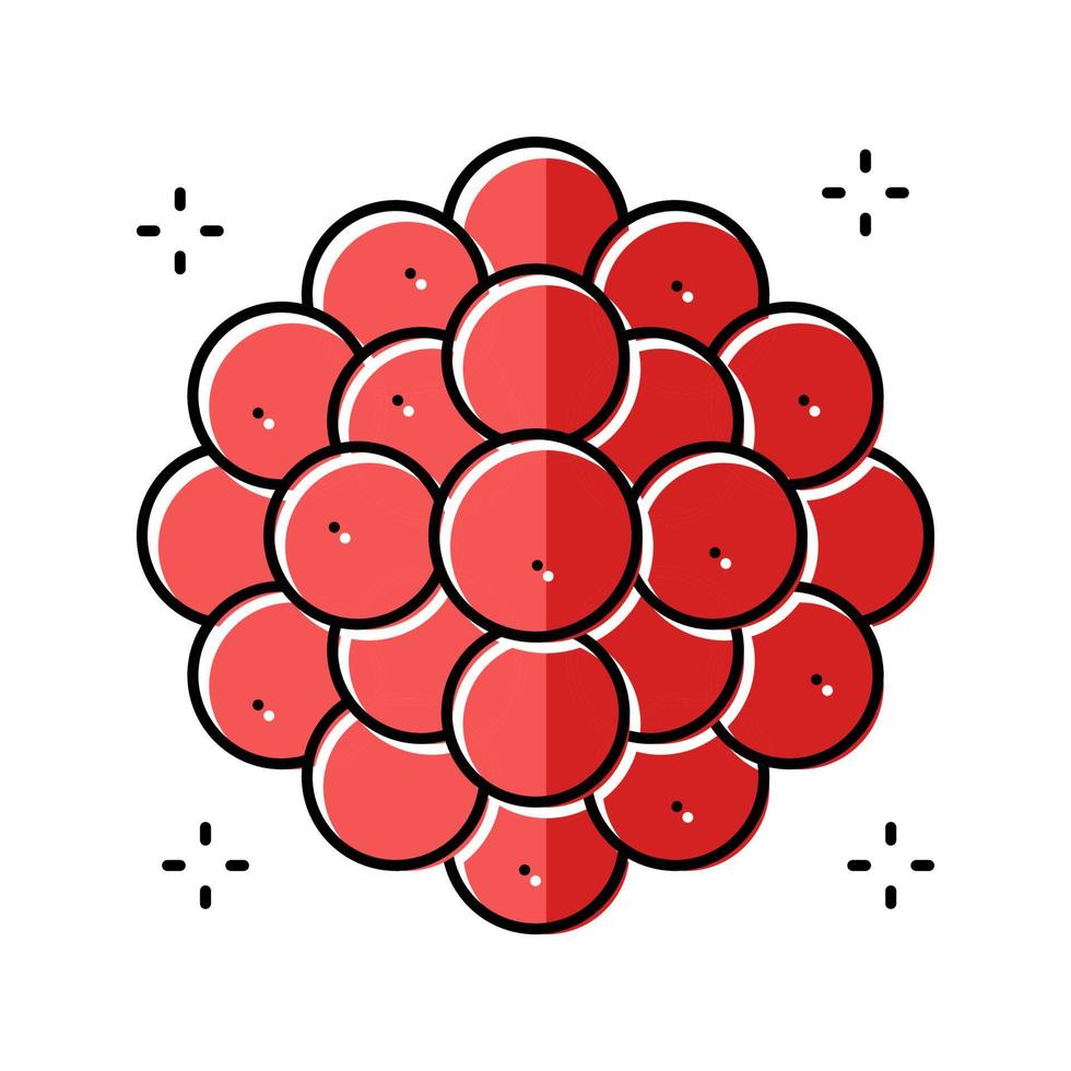 lampone gelatina caramella gommoso colore icona vettore illustrazione
