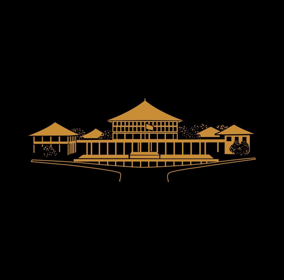 parlamento di sri lanka d'oro vettore icona. sri lanka parlamento edificio simbolo.