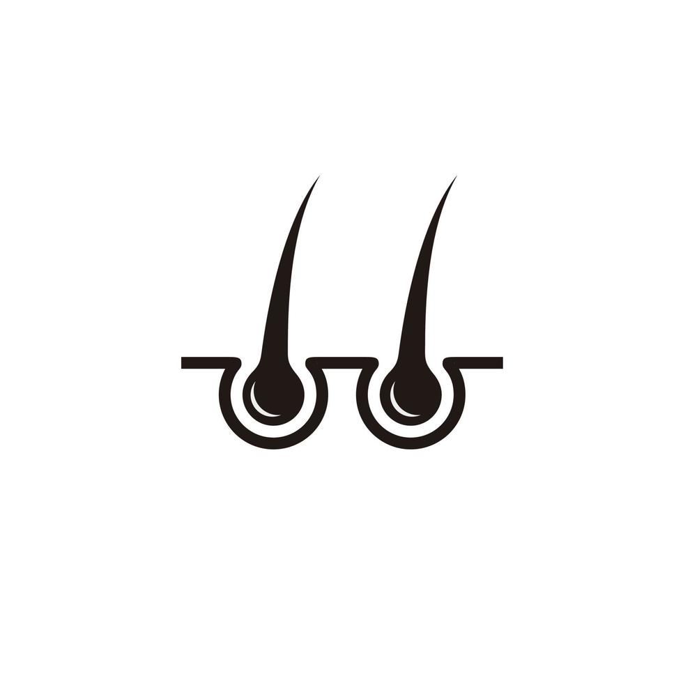 capelli trattamento icona vettore logo design