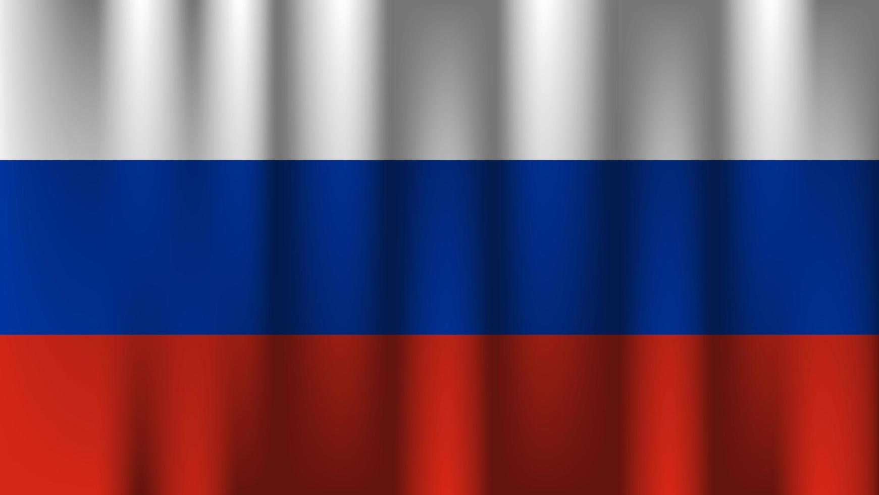 bandiera di Russia nazione nazione simbolo 3d tessile raso effetto sfondo sfondo vettore