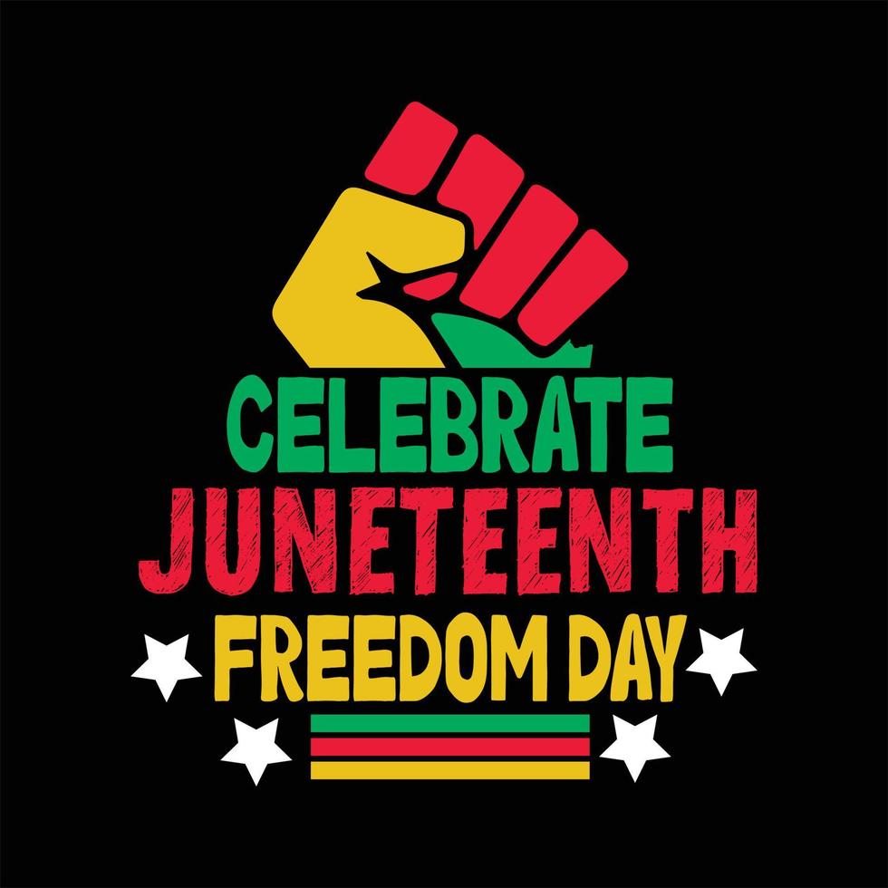 juneteenth maglietta design vettore