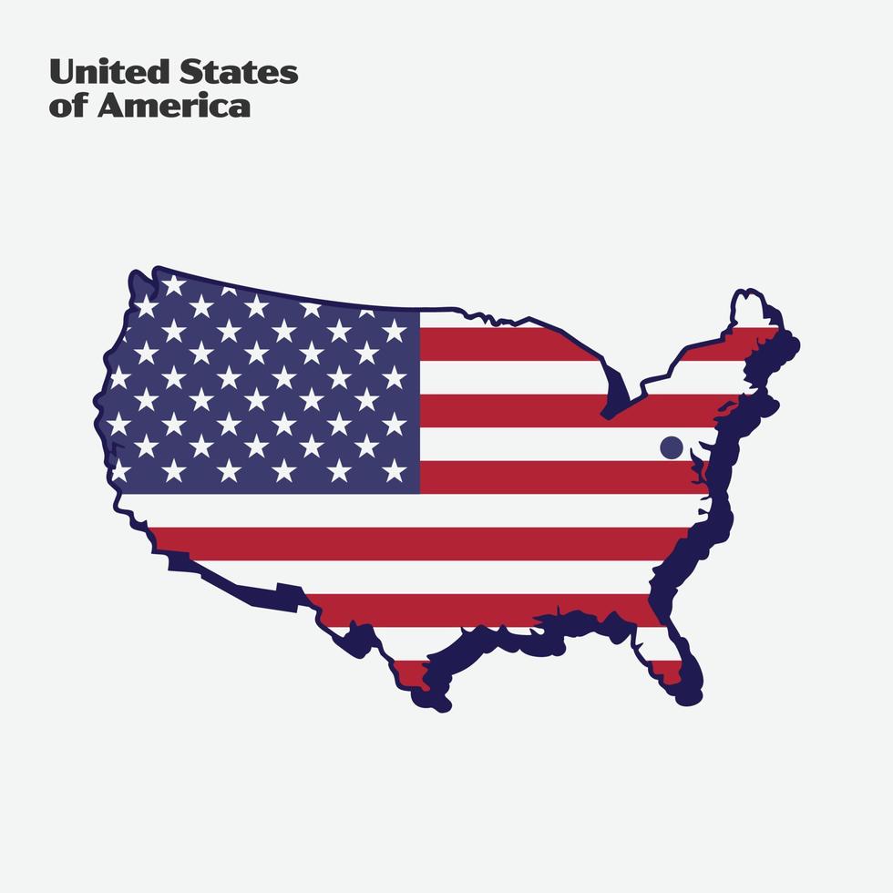 Stati Uniti d'America carta geografica bandiera Infografica vettore
