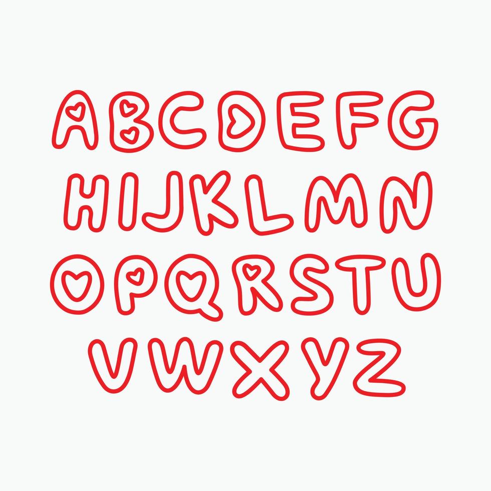 inglese alfabeti vettore illustrazione