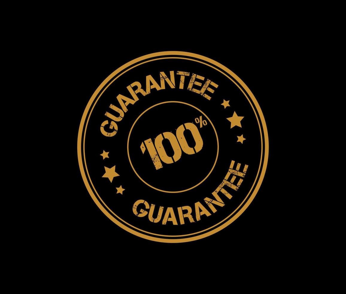 100 garanzia d'oro francobollo vettore