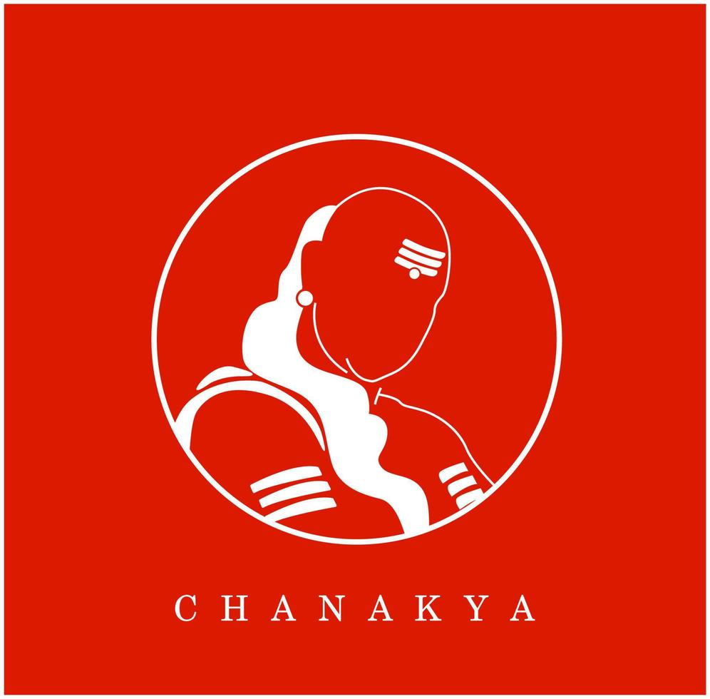 chanakya viso icona. chanakya viso il giro icona. vettore