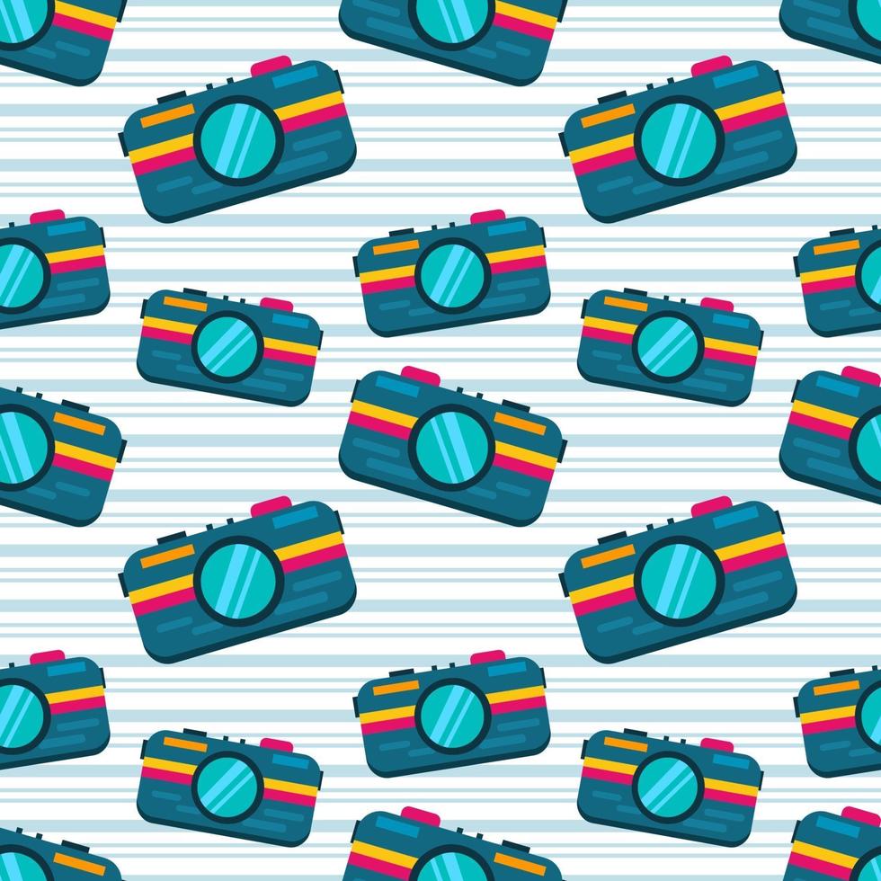 pocket camera seamless pattern illustrazione vettoriale