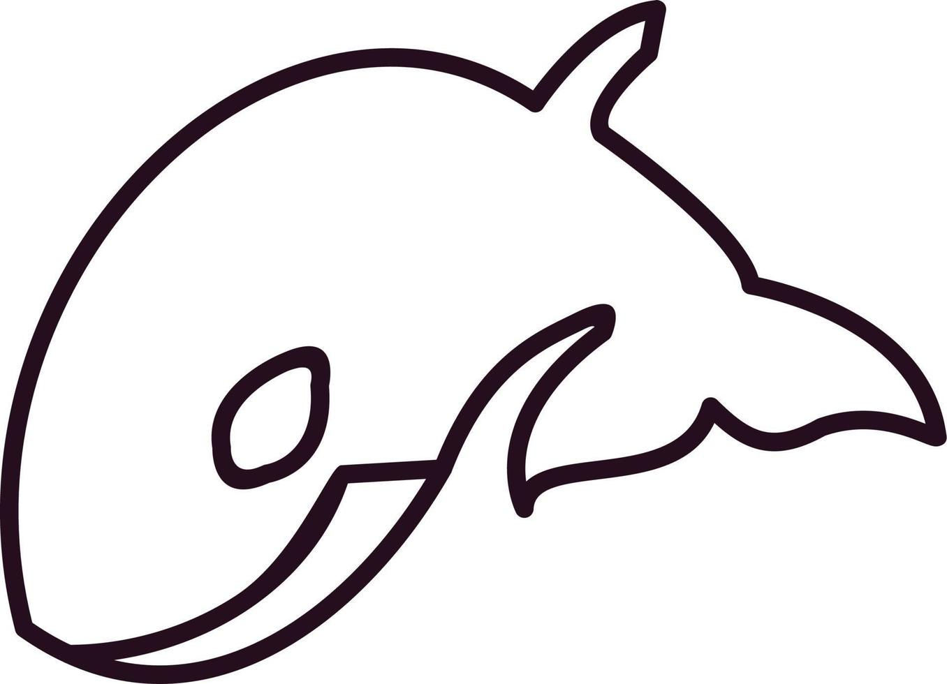 orca pesce vettore icona