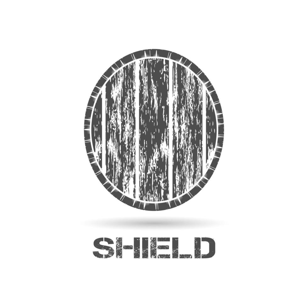 scudo icona. grunge stile distintivo forma sicurezza simbolo, vettore