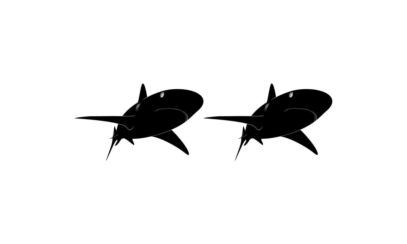 squalo silhouette per logo, pittogramma, sito web, arte illustrazione, infografica, o grafico design elemento. vettore illustrazione