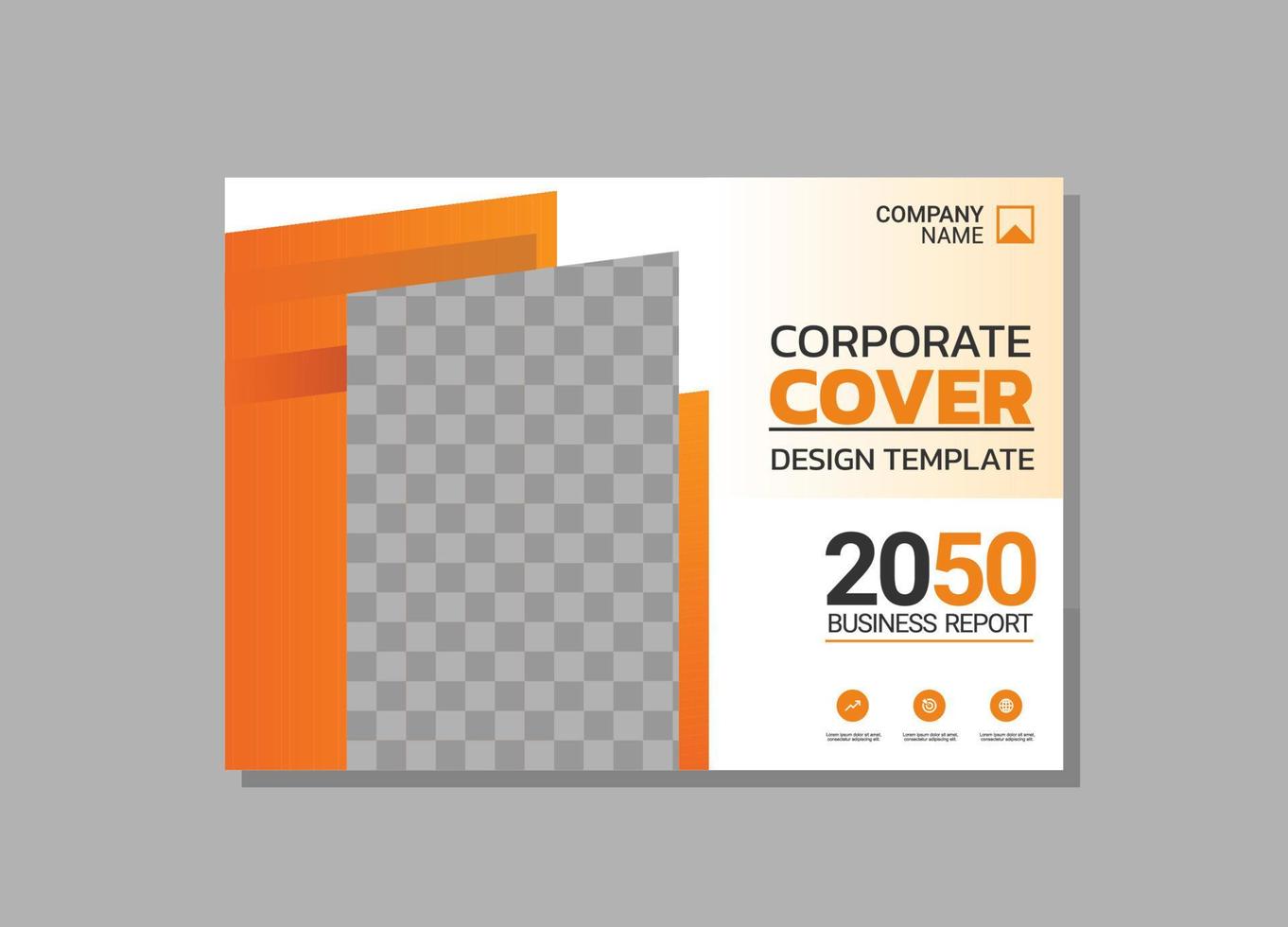 aziendale libro copertina orizzontale design vettore