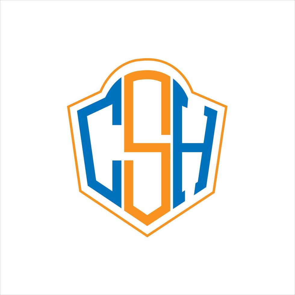 csh astratto monogramma scudo logo design su bianca sfondo. csh creativo iniziali lettera logo. vettore