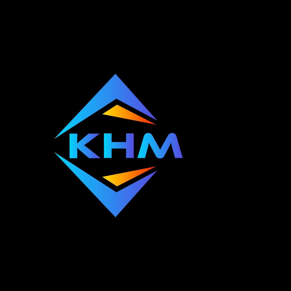 khm astratto tecnologia logo design su nero sfondo. khm creativo iniziali lettera logo concetto. vettore