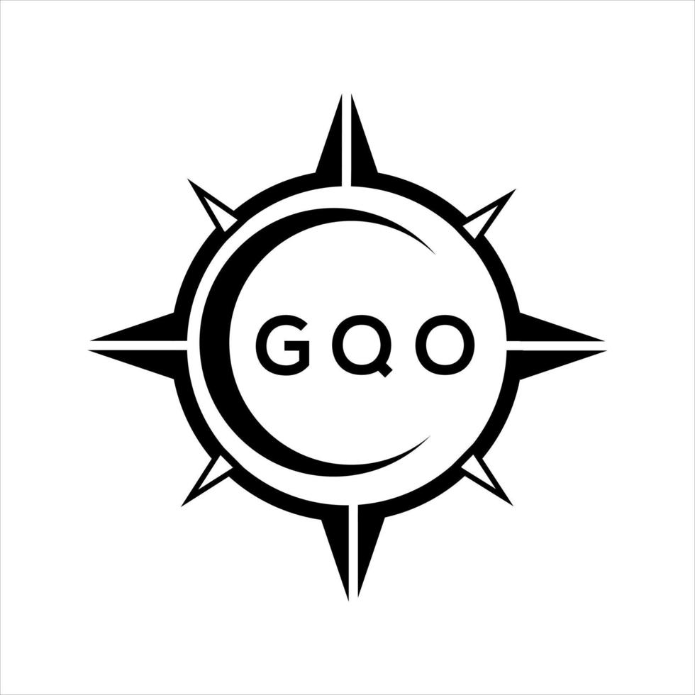 gqo astratto tecnologia cerchio ambientazione logo design su bianca sfondo. gqo creativo iniziali lettera logo. vettore
