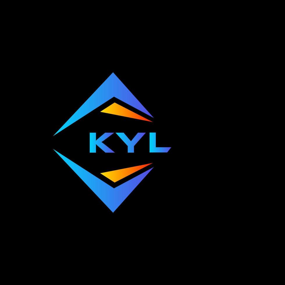 kyl astratto tecnologia logo design su nero sfondo. kyl creativo iniziali lettera logo concetto. vettore