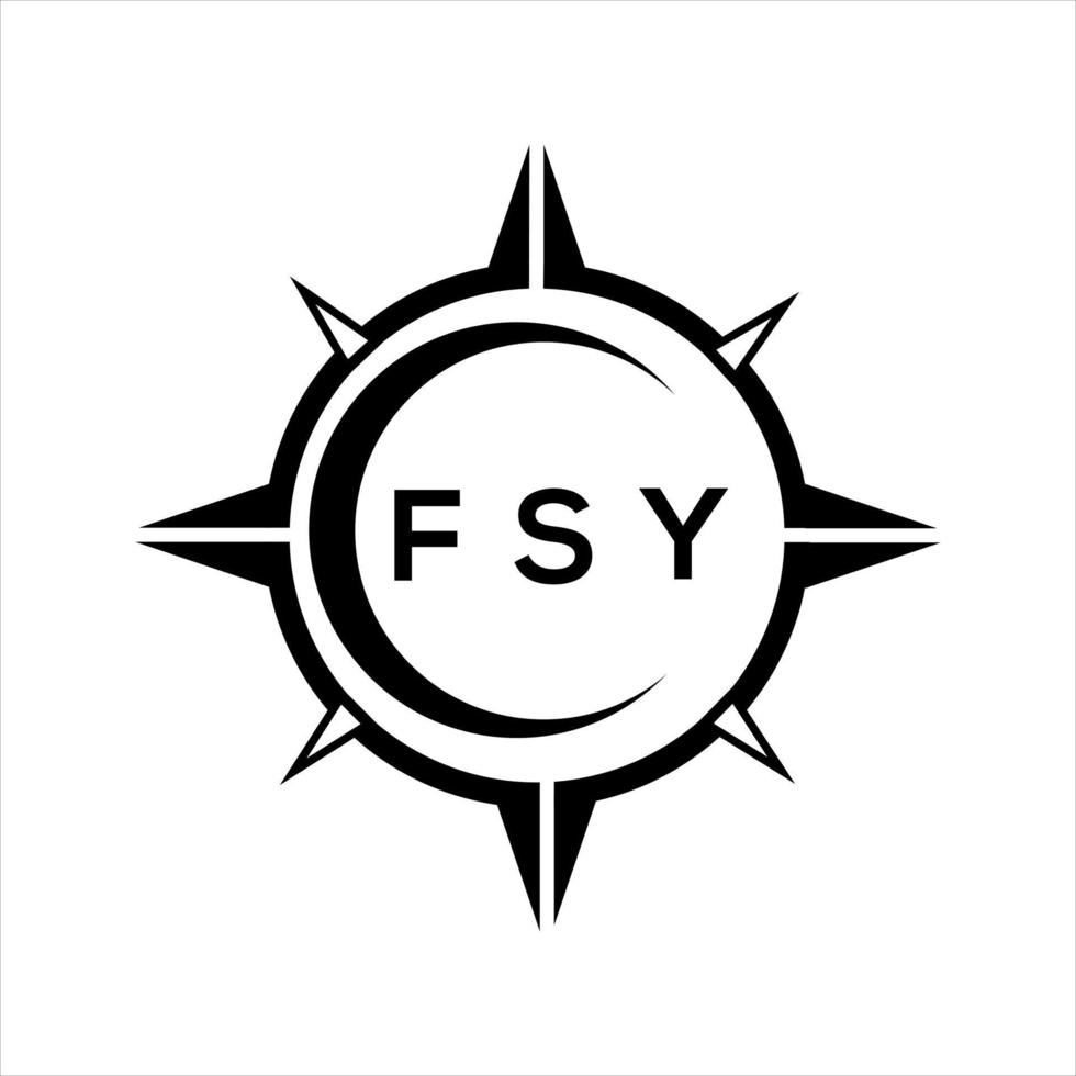 fsy astratto tecnologia cerchio ambientazione logo design su bianca sfondo. fsy creativo iniziali lettera logo. vettore