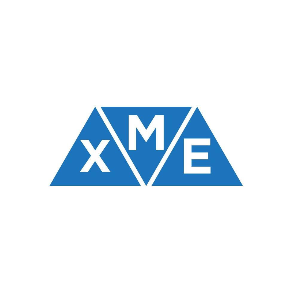 mxe astratto iniziale logo design su bianca sfondo. mxe creativo iniziali lettera logo concetto. vettore