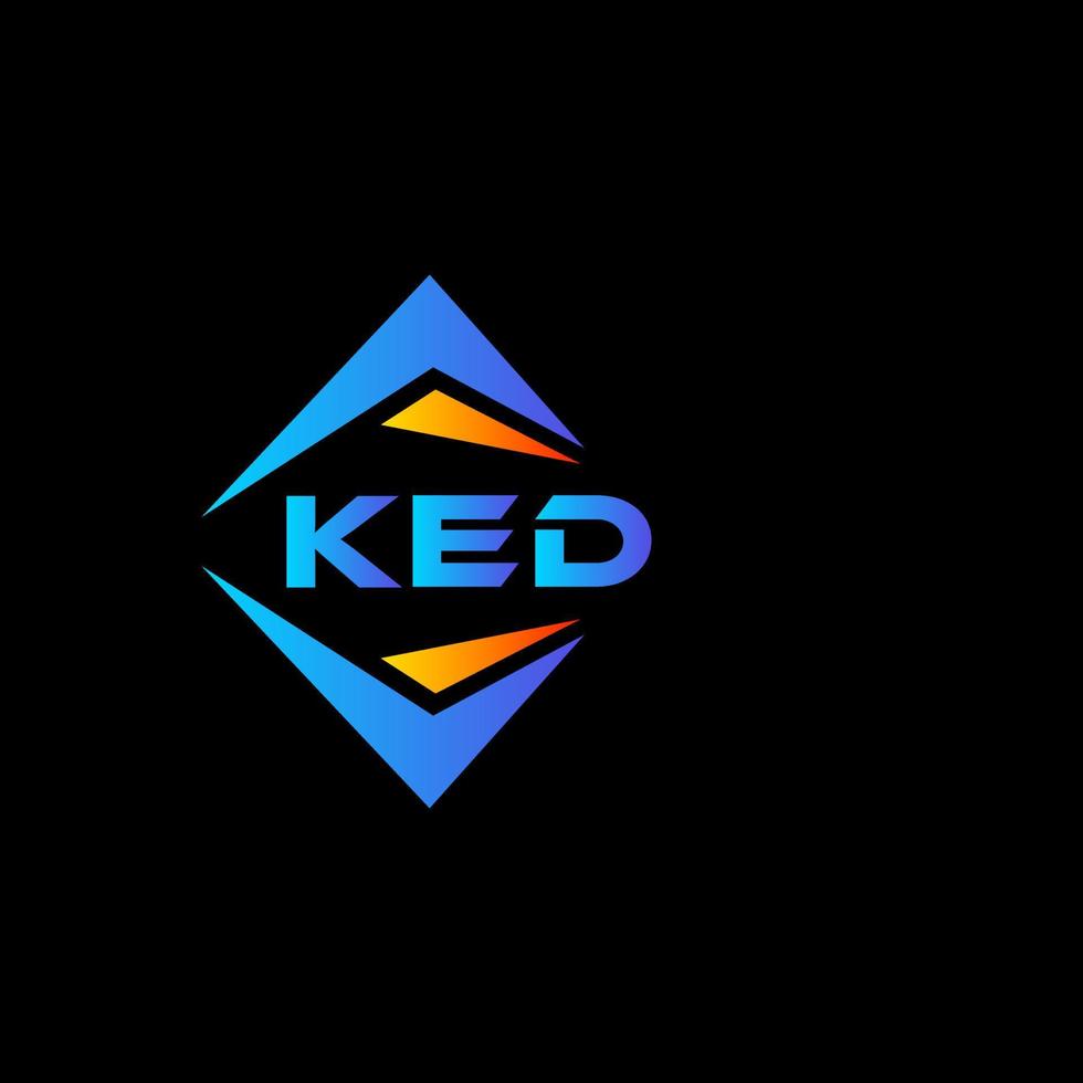 ked astratto tecnologia logo design su nero sfondo. ked creativo iniziali lettera logo concetto. vettore