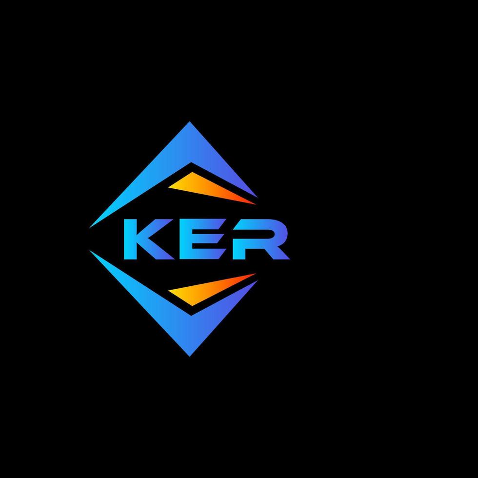 ker astratto tecnologia logo design su nero sfondo. ker creativo iniziali lettera logo concetto. vettore