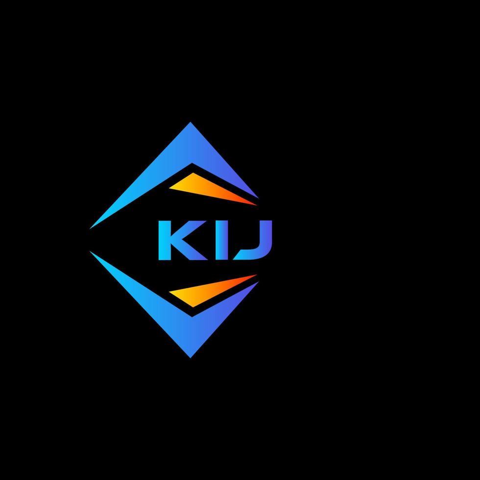 kij astratto tecnologia logo design su nero sfondo. kij creativo iniziali lettera logo concetto. vettore