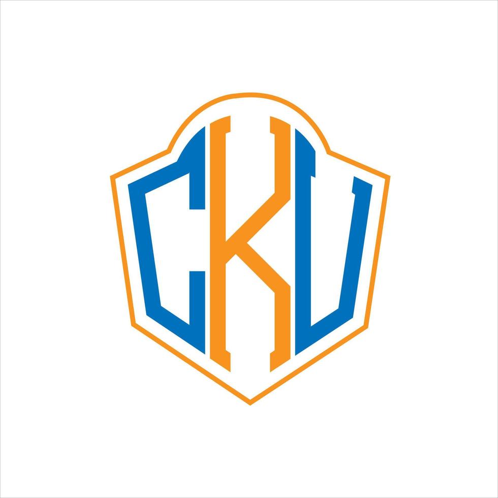 cku astratto monogramma scudo logo design su bianca sfondo. cku creativo iniziali lettera logo. vettore