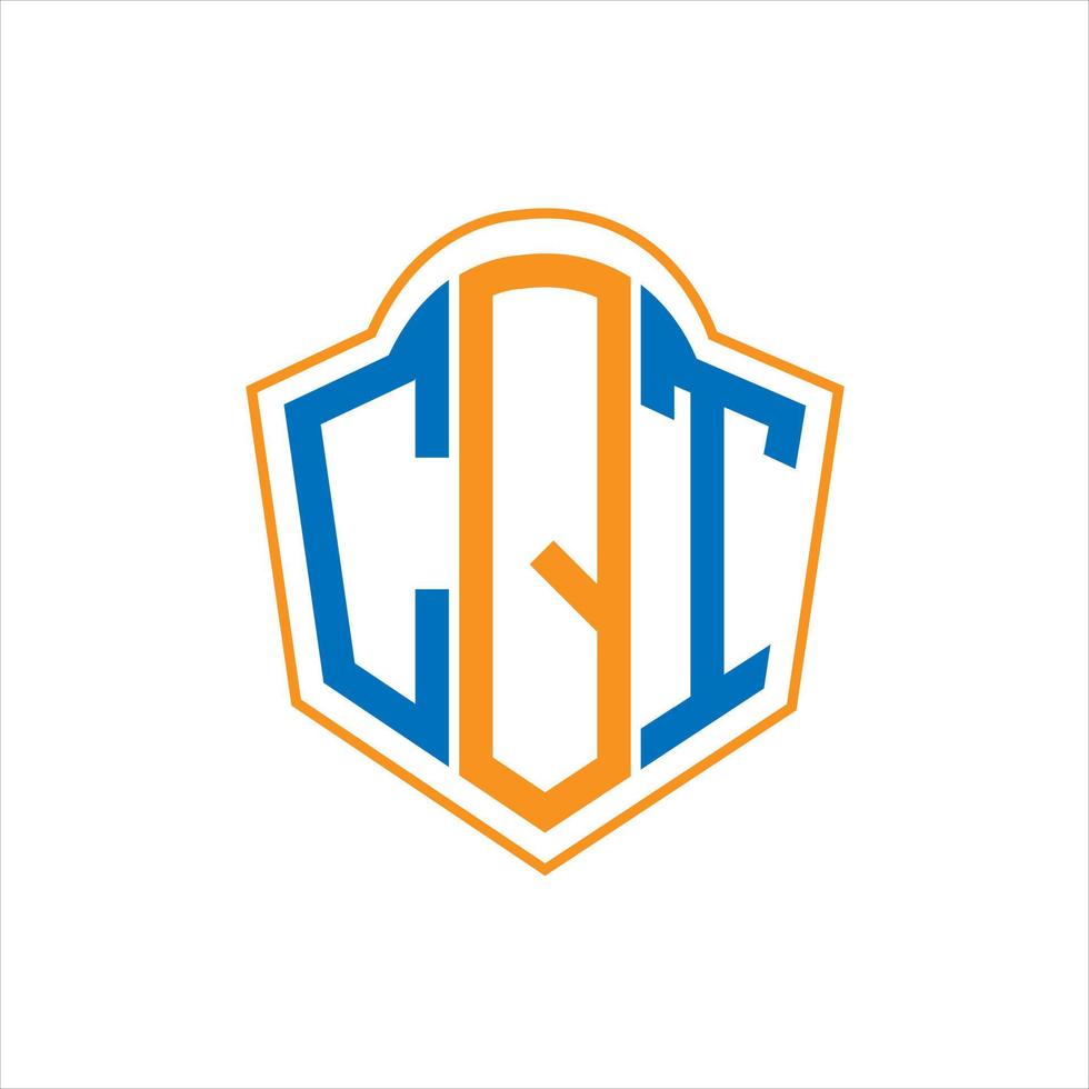 cqt astratto monogramma scudo logo design su bianca sfondo. cqt creativo iniziali lettera logo. vettore