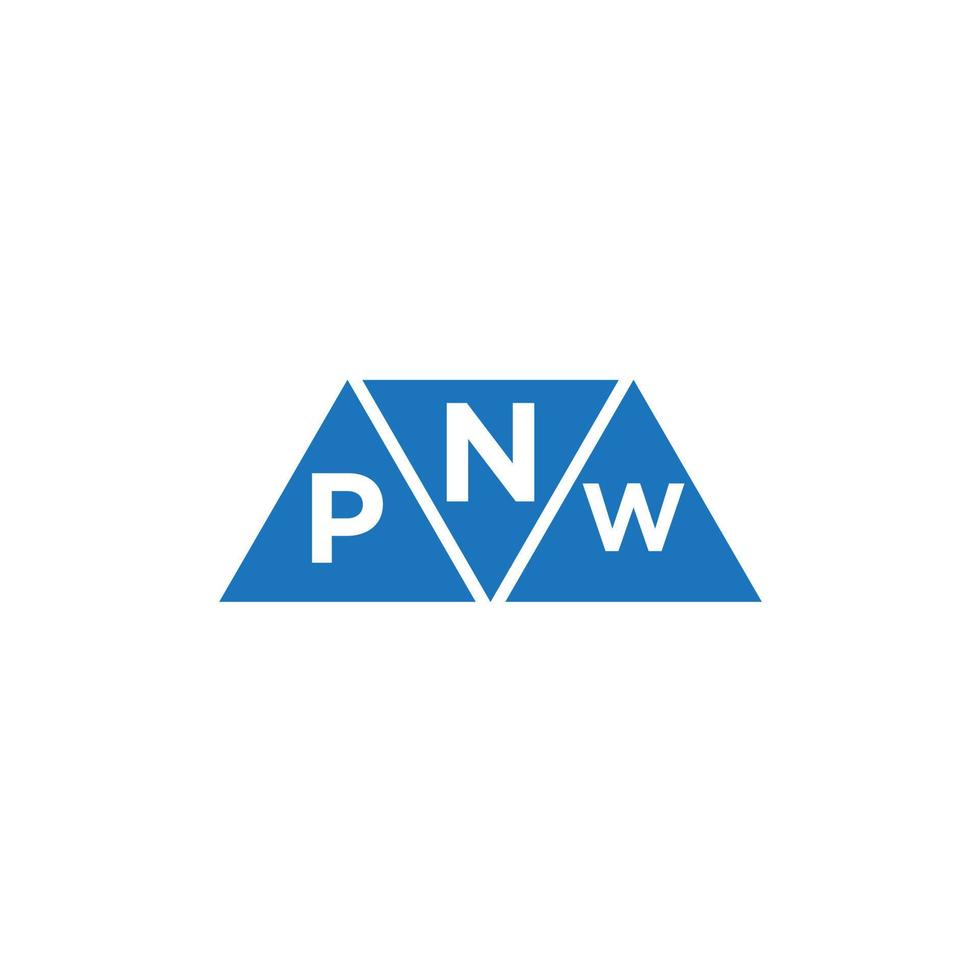 npw astratto iniziale logo design su bianca sfondo. npw creativo iniziali lettera logo concetto. vettore