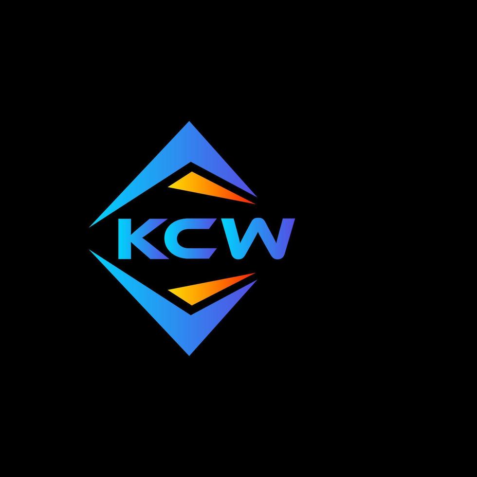 kcw astratto tecnologia logo design su nero sfondo. kcw creativo iniziali lettera logo concetto. vettore