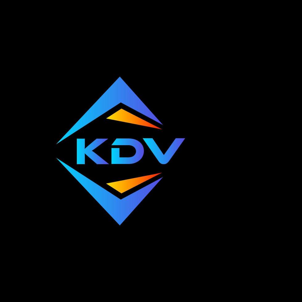 kdv astratto tecnologia logo design su nero sfondo. kdv creativo iniziali lettera logo concetto. vettore