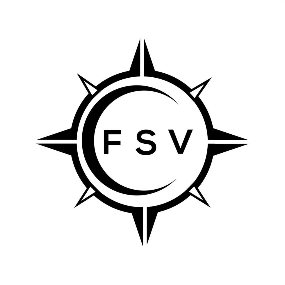 fsv astratto tecnologia cerchio ambientazione logo design su bianca sfondo. fsv creativo iniziali lettera logo. vettore