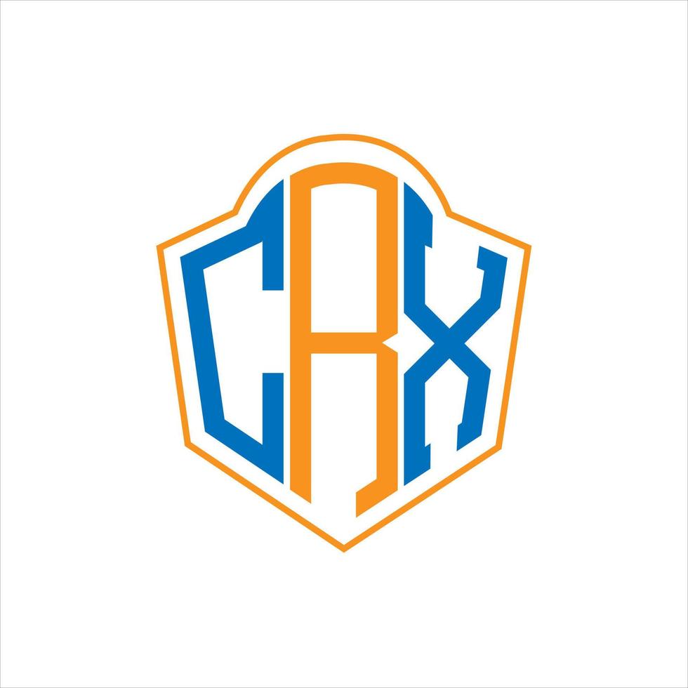 crx astratto monogramma scudo logo design su bianca sfondo. crx creativo iniziali lettera logo. vettore